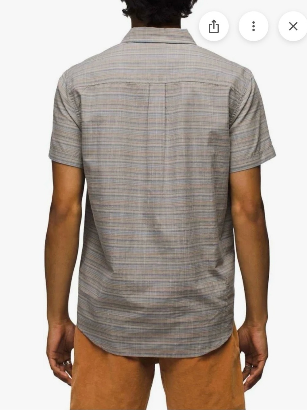 NWT Prana Men’s Groveland Popover Flint Short Sleeve Shirt- XL - Picture 3 of 11